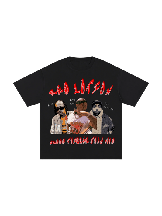 Red Lotion Tee - "Blood Thicker Than Mud"